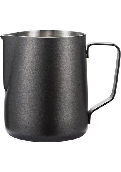304 Çelik 600 ml Siyah Teflon Kaplama Kahve Süt Köpürtme Potu Sütlük Pitcher modelleri