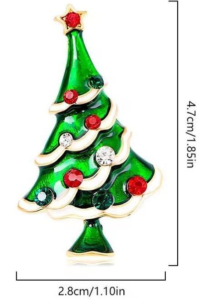Yılbaşı Ağacı Renkli Taşlı Broş Yaka Iğnesi fırsatları