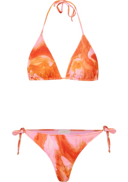 Desenli Üçgen Bikini