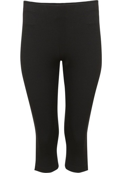 Madrid Streç Yandan Fermuarlı Siyah Kapri Pantolon fırsatları