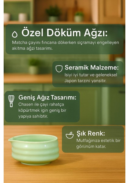 Seramik Matcha Çayı Köpürtme Kasesi Chawan MT215 indirimleri