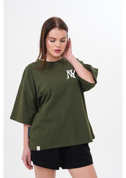 - Kadın Mlb New York Baskılı T-Shirt Siyah
