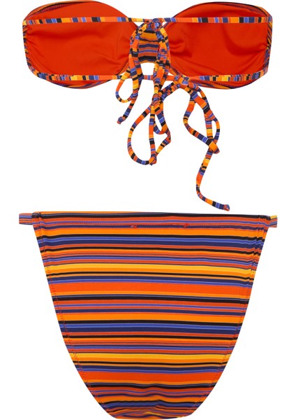 Renkli Stripe Starplez Bikini fiyatları