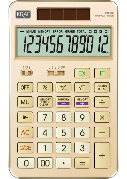 Supertrendaüstü Hesap Makinesi 12 Hane Gold