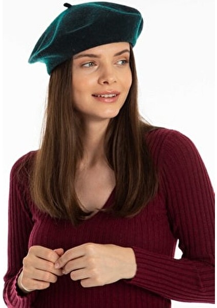 Yeşil Fransız Ressam Keçe Bere