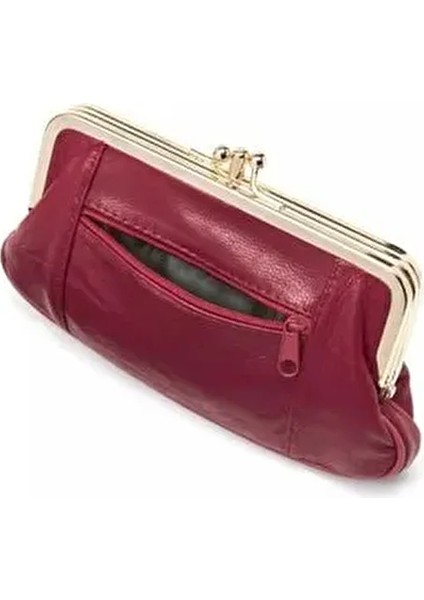 Hakiki Deri Kırmızı Kadın Cüzdanı