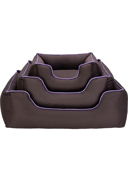 Zengezur Pet Comfort Alpha Köpek Yatağı Kahverengi W Mor Biye M 80X65CM fırsatları