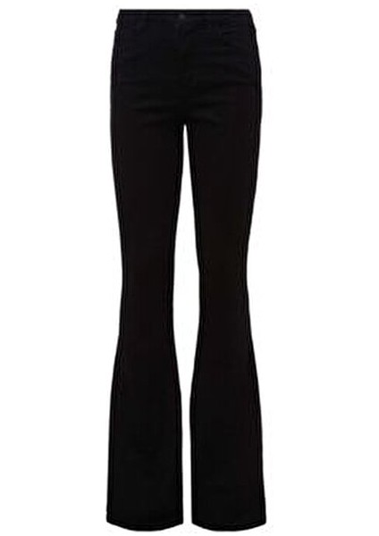 Kadın Siyah Yüksek Bel Bol Paça Denim Kot Pantolon Rahat Kullanım İçin Özel Tasarım indirimleri