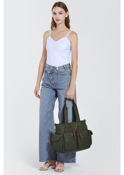 Barcelona Büyük Shopper Çok Cepli Uzun Askılı Kadın Omuz ÇANTASI1927 Bordo indirimleri