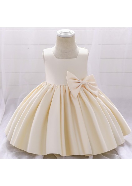 Kız Bebek Kare Yaka Elbise Doğum Günü Elbise Kız Çocuk Abiye Zarif Prenses Elbise