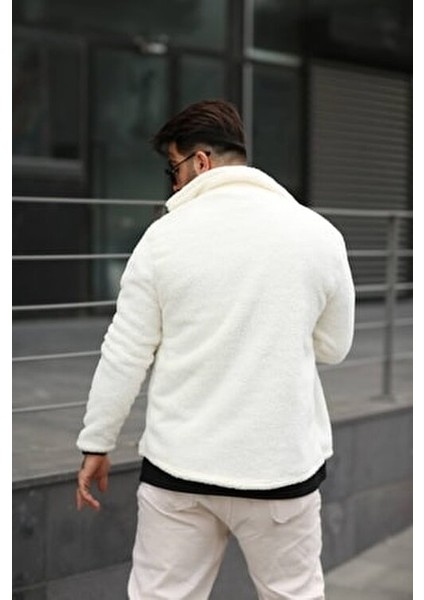 Peluş Ceket Unisex Fit Kalıp Cepli - Düğmeli Gömlek - Polar Hırka modelleri