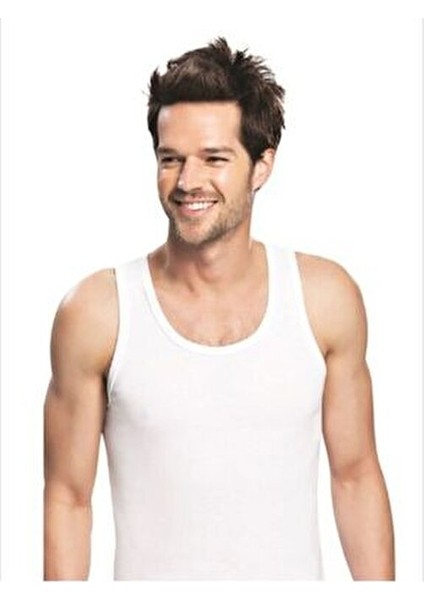 Klasik Askılı Atlet %100 Pamuk Beyaz Renk 3 Adet Rahat Kullanım İçin