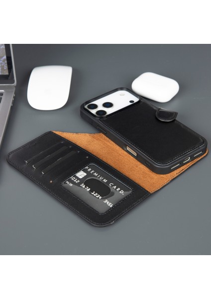 Casper iPhone 17 Pro Hakiki Deri Manyetik Cüzdan Kılıfı – Toronata