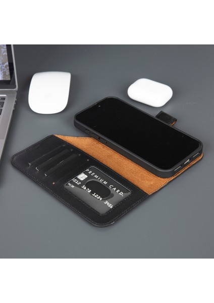 Casper iPhone 17 Pro Hakiki Deri Manyetik Cüzdan Kılıfı – Toronata