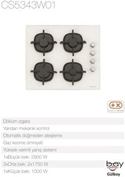 Beyaz 2'li Ankastre Set 5 Yıl Garanti (CS5343W01+BO6502W02)