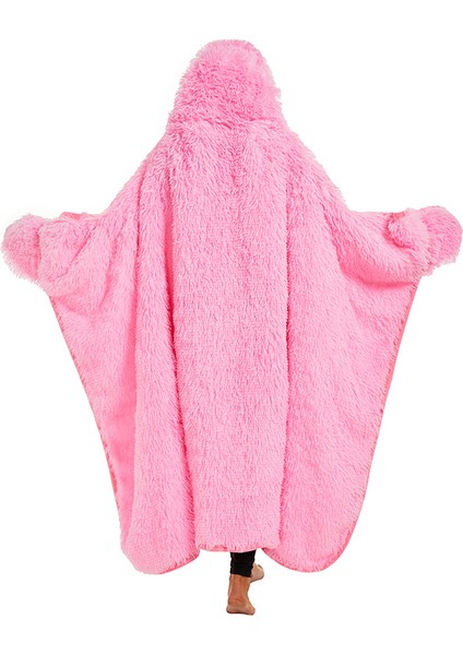 Flamingo Pamuklu Kadife ve Kalınlaştırılmış Sıcak Bornozla Sarılmış Kapüşonlu Sıcak Sonbahar ve Kış Pelerini (Yurt Dışından) modelleri