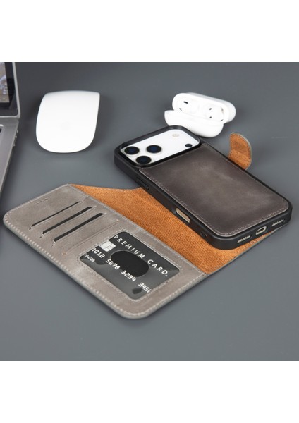 Casper iPhone 17 Pro Hakiki Deri Manyetik Cüzdan Kılıfı – Toronata
