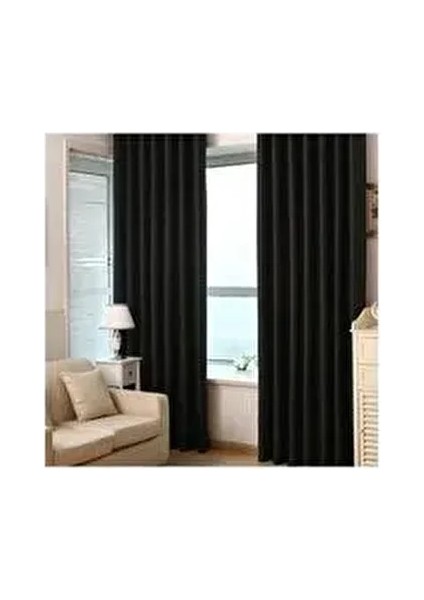 Blackout Karartma Güneşlik Perde Pilesiz Siyah