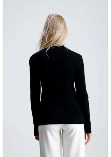 Balıkçı Yaka Sakallı Triko Kazak