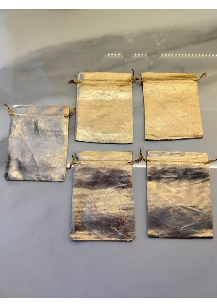 Gold Mini Takı Kesesi 5li Set 12CM x 9cm