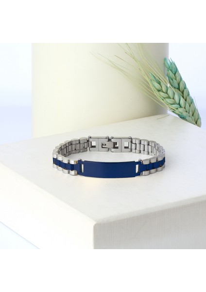 Parlement Mavi İsim Yazılabilir Ful Çelik Bileklik 31831G2D3M fiyatları