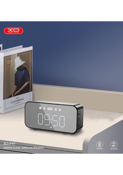 Dijital Ayna Ekranlı Bluetooth Hoparlör ve Çalar Saat – 1200MAH Şarjlı