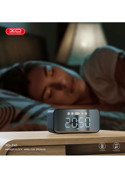 Dijital Ayna Ekranlı Bluetooth Hoparlör ve Çalar Saat – 1200MAH Şarjlı modelleri