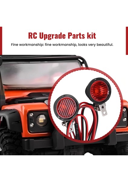LED Işıklar Parlak Farlar 1/10 Rc Craıl Car Trx4 Trx6 Trx6 Eksenel SCX10 90046 Yuvarlak 2led Kırmızı Işık (Yurt Dışından) modelleri