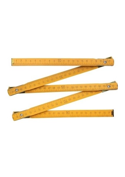 Richter Ağaç-Ahşap Kırma/katlanır Metre 2 mt -Sarı