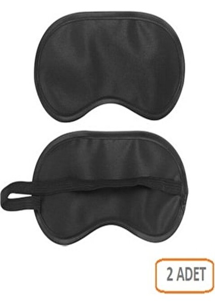 Nanotex Yumuşacık Uyku Göz Bandı Siyah Uyku Bandı Siyah Yıkanabilir Uyku Maskesi 2 Adet