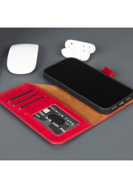 Casper iPhone 17 Pro Hakiki Deri Manyetik Cüzdan Kılıfı – Toronata