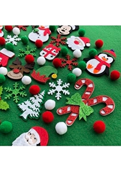 Yılbaşı Süsü Karışık Figür Ponpon 25 Parça modelleri