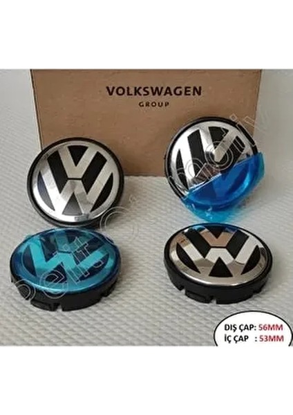 Vw Passat-Jetta-Tiguan 55-65MM Jant Göbeği 4 Adet