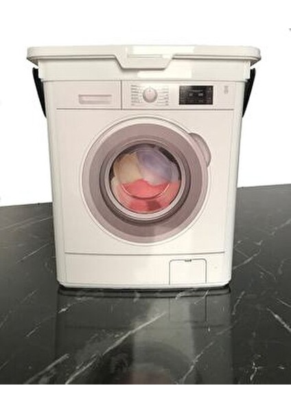 Çamaşır Makinesi Görünümlü Deterjanlık Seti, Ölçek Hediyeli 6 Lt Deterjanlık modelleri
