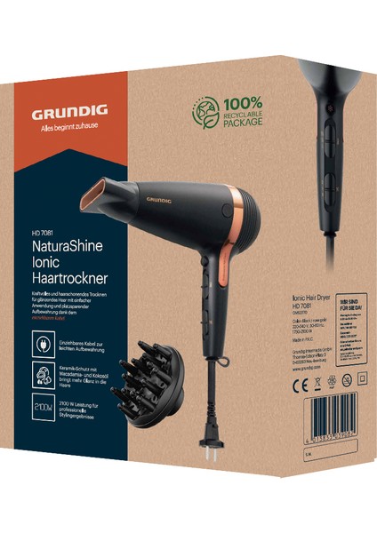HD 7081 Kablo Sarıcılı Saç Kurutma Makinesi