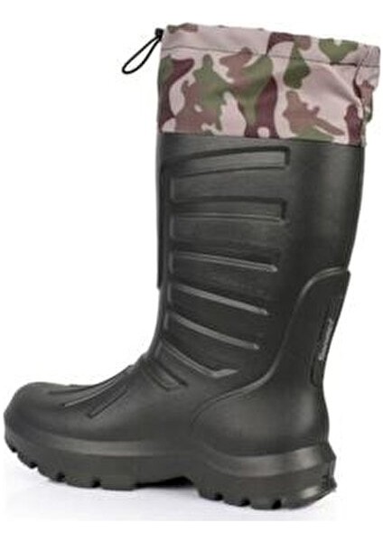 Termal Eva Konçlu Çoraplı Kauçuk Çizme Haki Renk modelleri