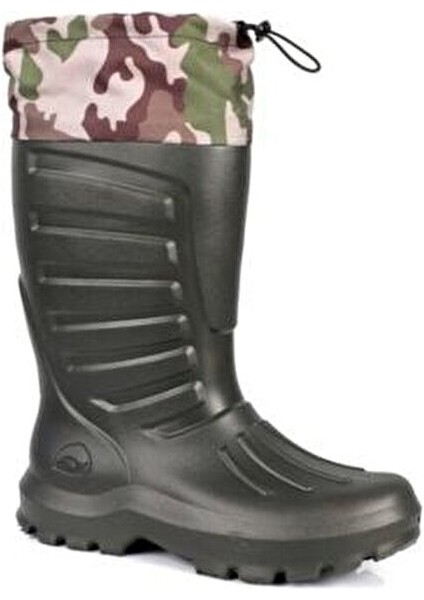 Termal Eva Konçlu Çoraplı Kauçuk Çizme Haki Renk fırsatları