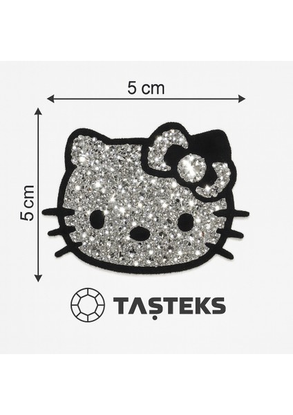 Taşlı Ütülenebilen Veya Sticker Olarak Kullanılabilen Hello Kitty Modeli