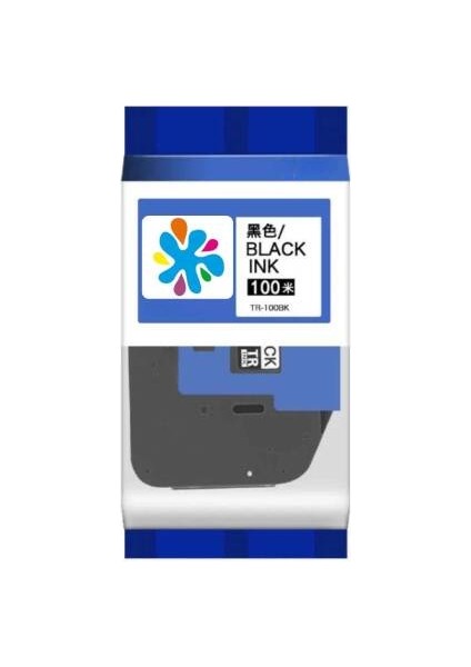 P-Touch TR-100BK 100 mt Siyah Muadil Ribon