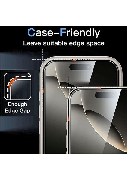 iPhone 17 Air Uyumlu Kırılmaz Çizilmez Toz Tutmaz Şeffaf 5d Temperli Kaliteli Cam Ekran Koruyucu