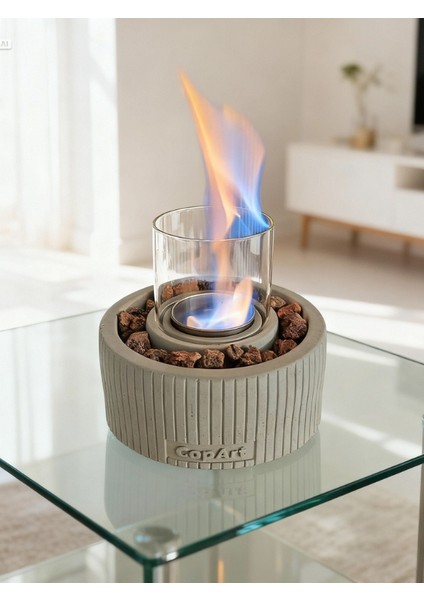 Alba Biyoetanol Masaüstü Şömine - 1 Lt Yakıt ve Dekoratif Taş Hediye modelleri