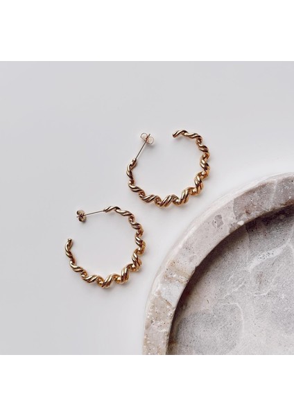 Piega Gold Çelik Küpe