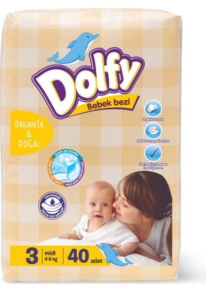 Bebek Bezi 3 Beden 40 Adet 4-9 kg