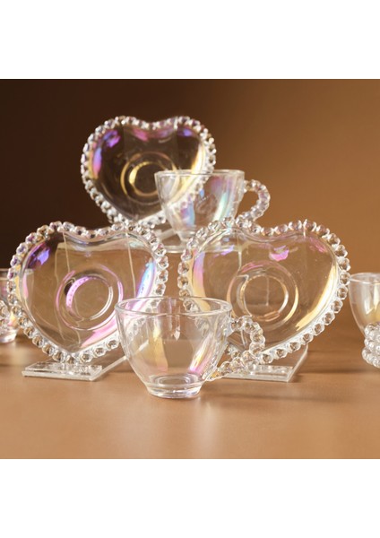 Rory Lüsterli Cam 6 Kişilik Kahve Fincan Takımı 80 ml fiyatları