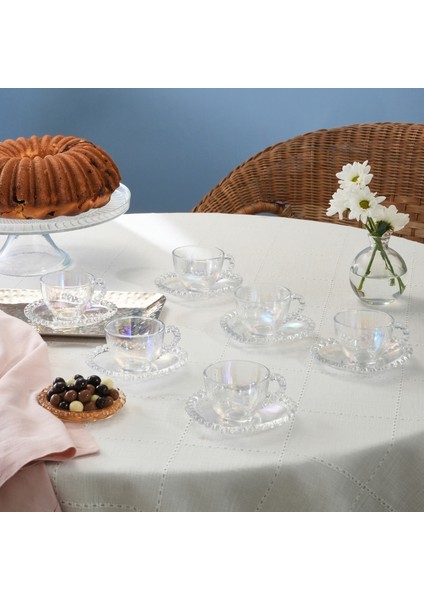 Rory Lüsterli Cam 6 Kişilik Kahve Fincan Takımı 80 ml fırsatları