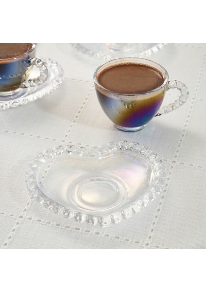 Rory Lüsterli Cam 6 Kişilik Kahve Fincan Takımı 80 ml