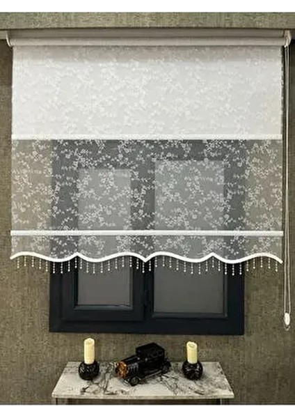 Volper Vp 2001 Çift Mekanizmalı Tül ve Stor Perde (Boncuklu)