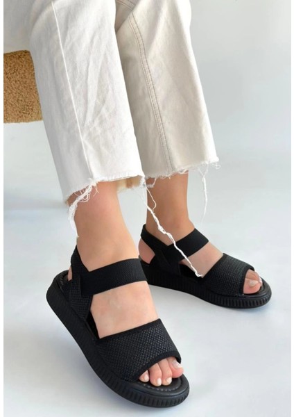 Jake Siyah Hasır Cilt Sandalet fiyatları