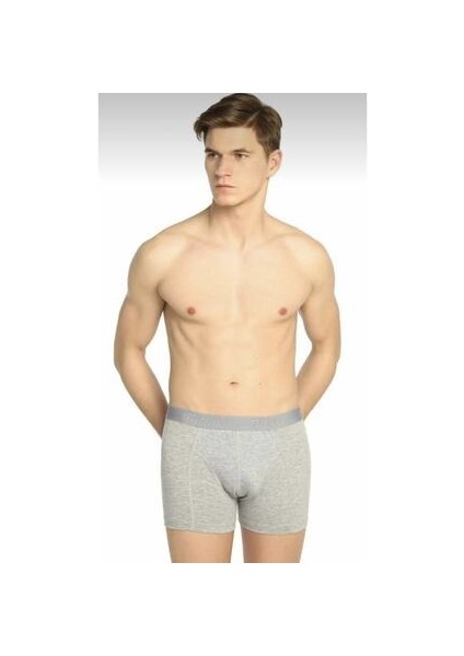 Erkek Siyah Likralı Boxer 3'lü Paket Düz Desenli ELF568T0114CCM3