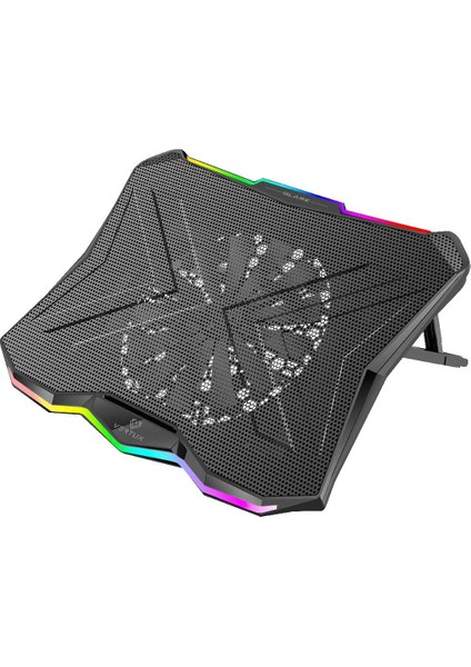 Dizüstü Bilgisayar Soğutma Standı, Sessiz Soğutmalı Dizüstü Bilgisayar Pedi, Rainbow LED Işık